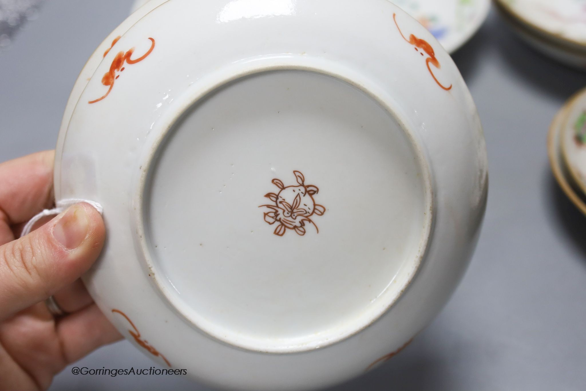 A collection of 19th century Chinese famille rose dishes